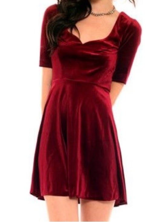 For Love And Lemons Dresses & Skirts - For Love And Lemons Burgundy Velvet Mini Dress
